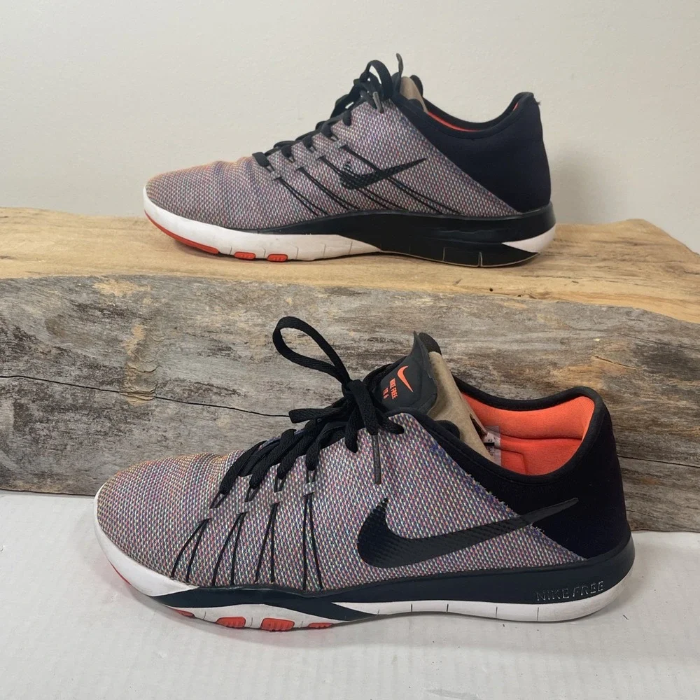 Nike Free TR 6 Running Shoes Womens 8 Black Purple Athletic 833424-006‎ Outdoor